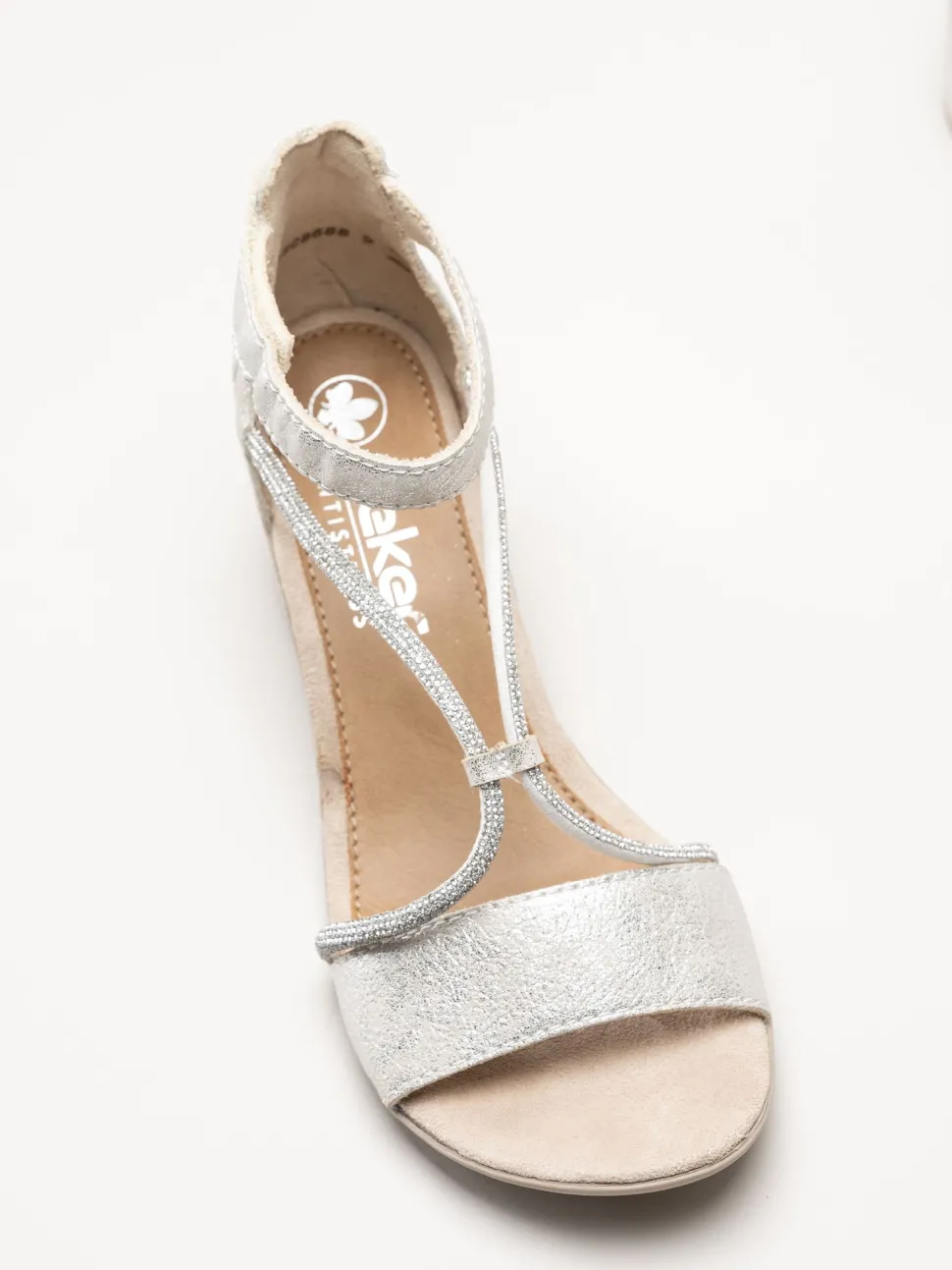 Rieker - Silverfärgade sandaletter