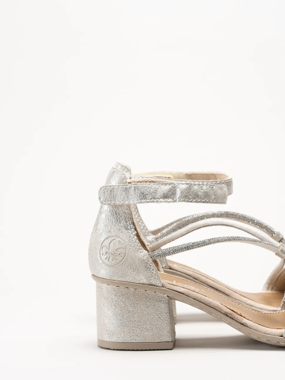 Rieker - Silverfärgade sandaletter