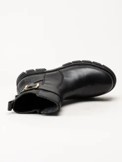 Rieker - Svarta boots i skinn