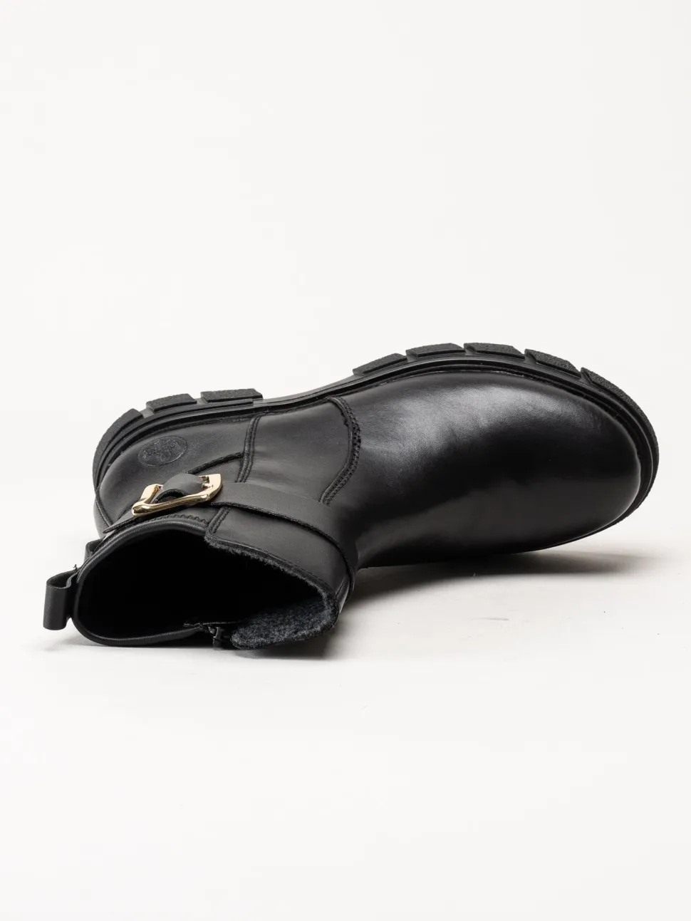 Rieker - Svarta boots i skinn