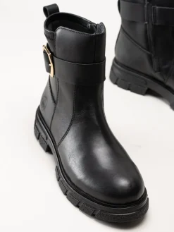 Rieker - Svarta boots i skinn