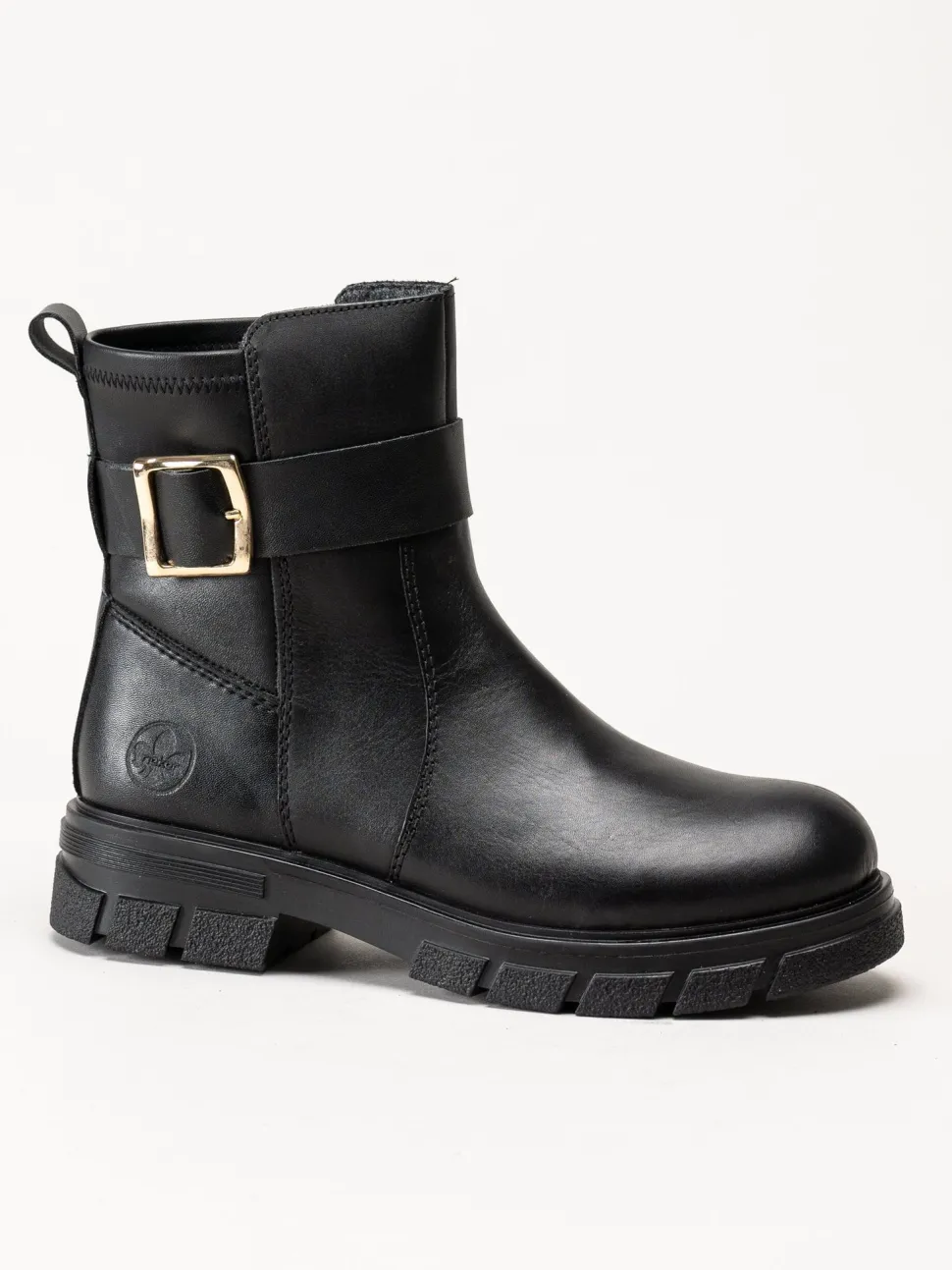 Rieker - Svarta boots i skinn