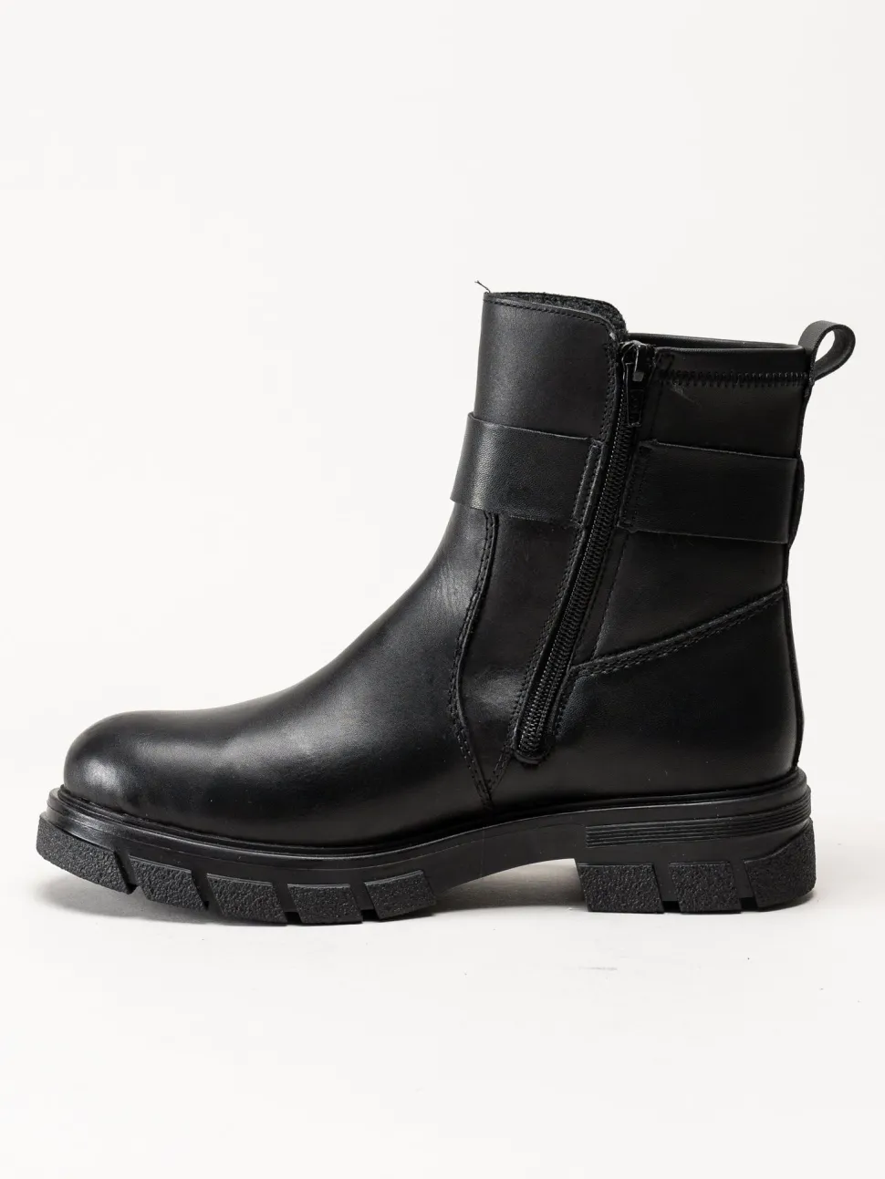 Rieker - Svarta boots i skinn