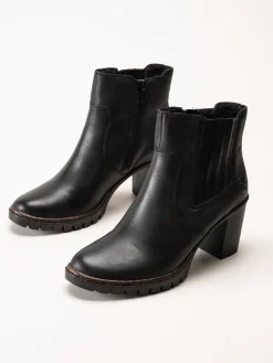 Rieker - Svarta boots i skinn
