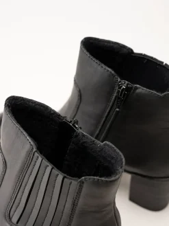 Rieker - Svarta boots i skinn