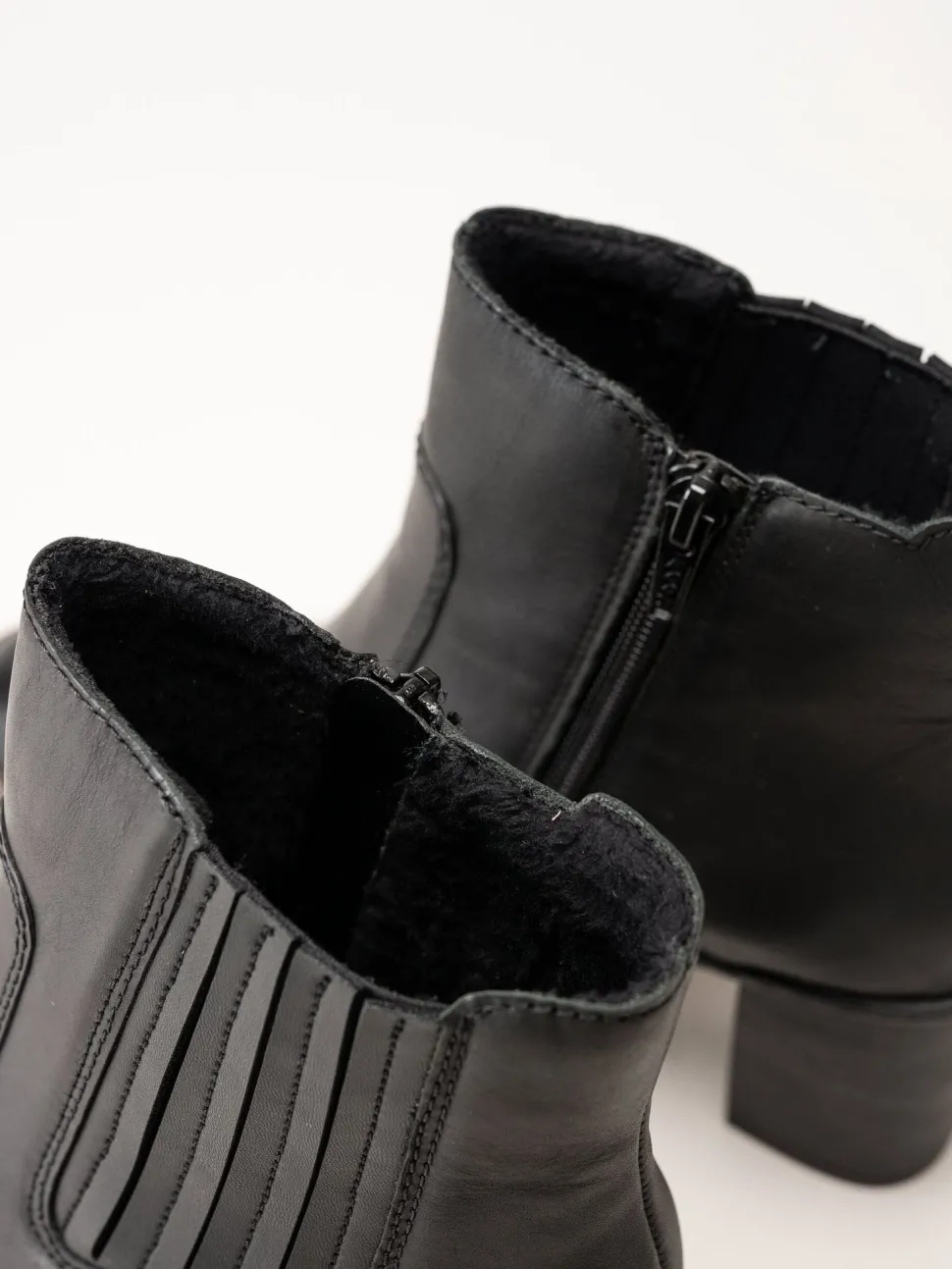 Rieker - Svarta boots i skinn