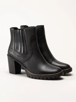 Rieker - Svarta boots i skinn