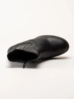 Rieker - Svarta boots i skinn