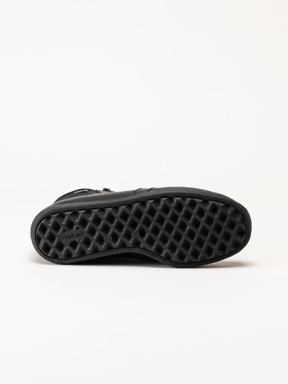 Rieker - Svarta boots i skinn och textil