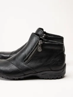 Rieker - Svarta fodrade boots