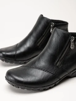 Rieker - Svarta fodrade boots