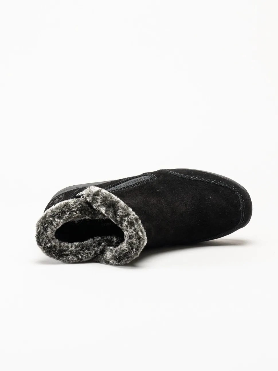 Rieker - Svarta fodrade boots i mocka