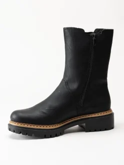 Rieker - Svarta fodrade höga resårboots