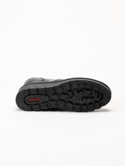 Rieker - Svarta fodrade kilklackade boots