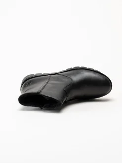 Rieker - Svarta fodrade kilklackade boots