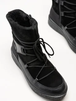 Rieker - Svarta fodrade vinterboots
