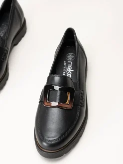 Rieker - Svarta loafers