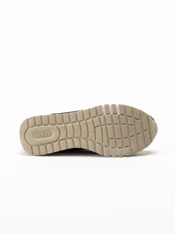Rieker - Svarta loafers i mocka