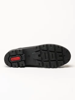 Rieker - Svarta loafers i skinn