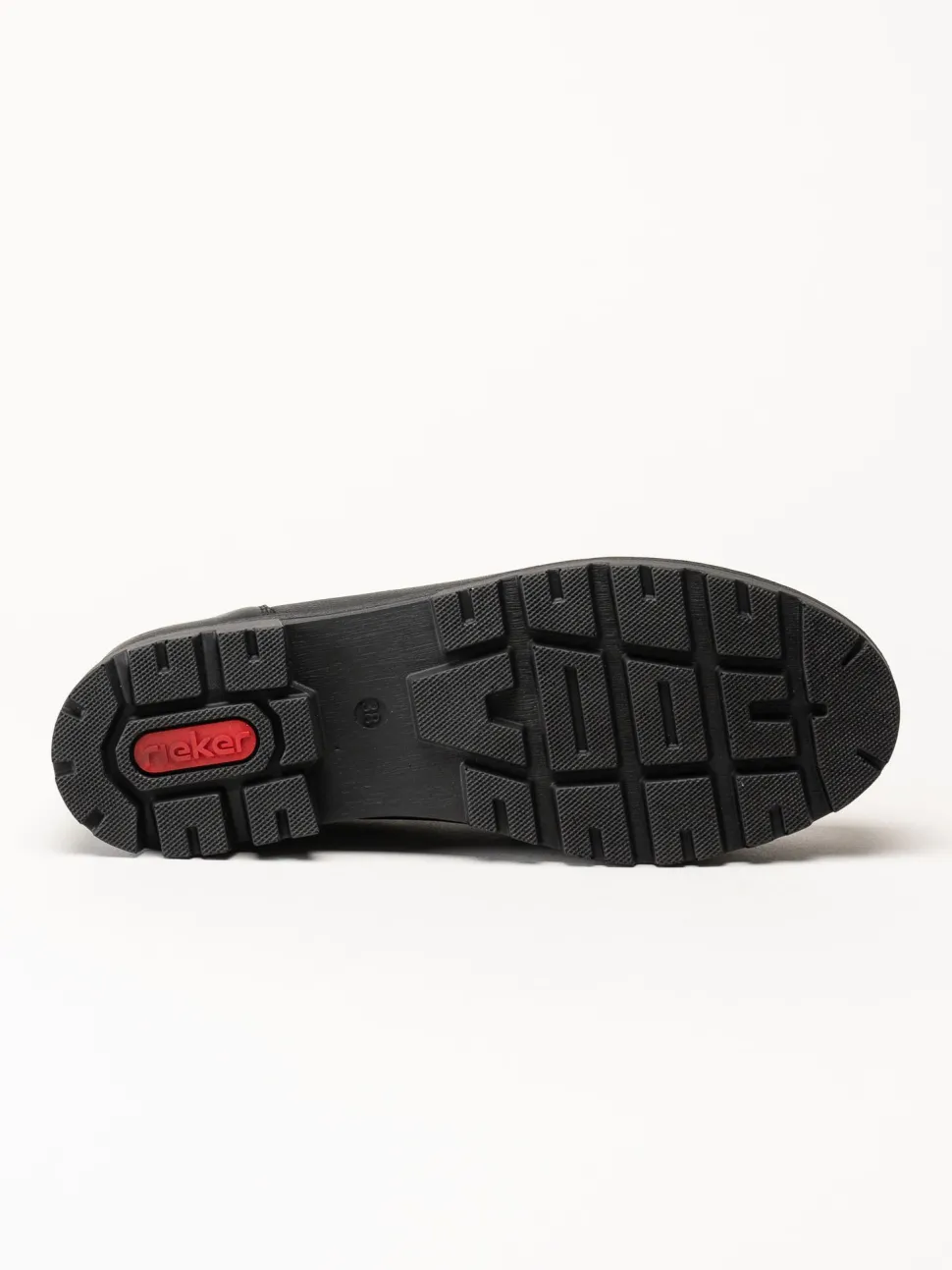 Rieker - Svarta loafers i skinn