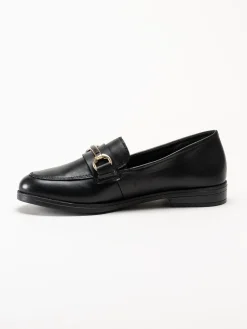 Rieker - Svarta loafers i skinn