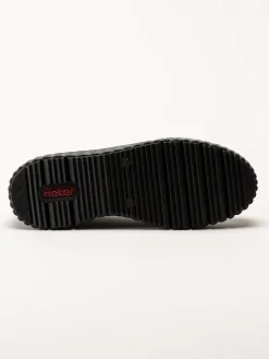 Rieker - Svarta loafers i skinn