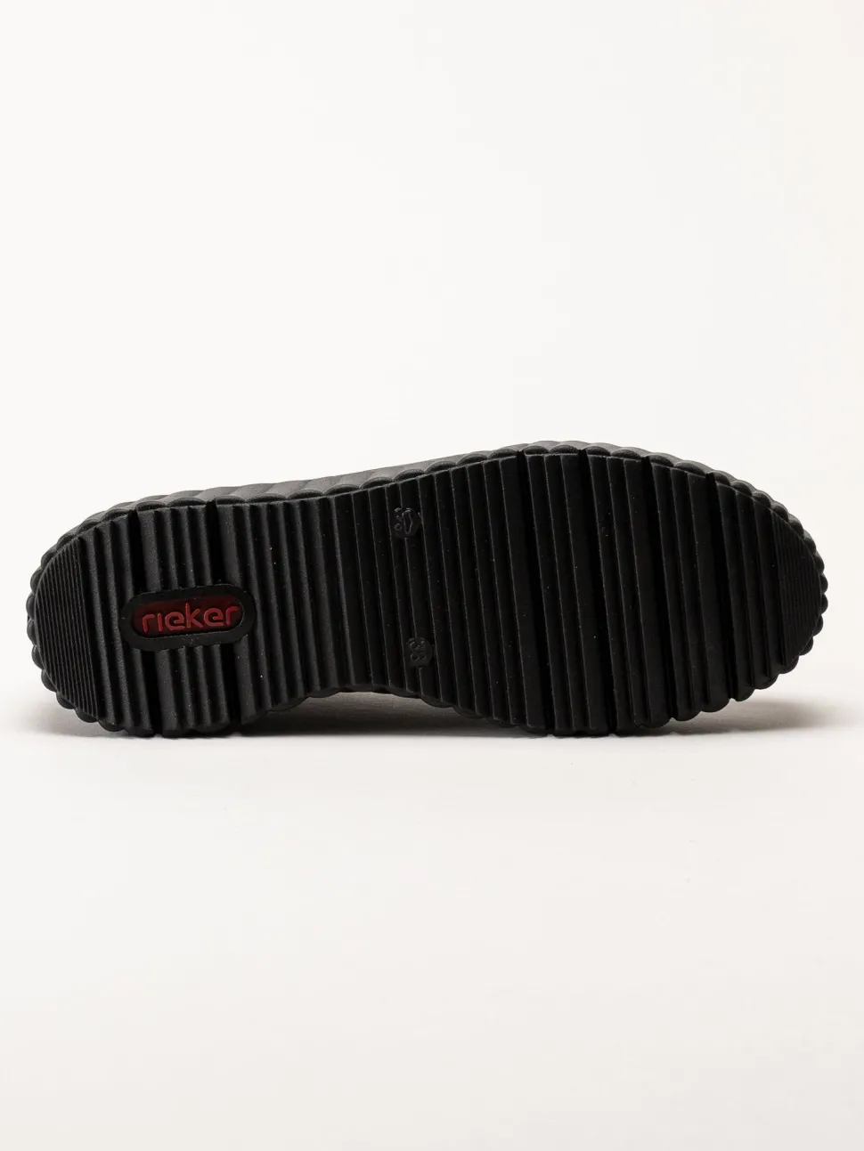 Rieker - Svarta loafers i skinn
