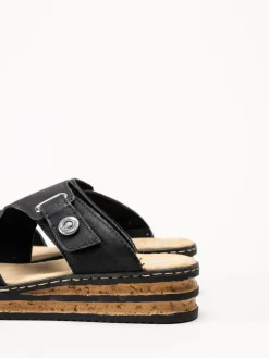 Rieker - Svarta sandaler