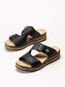 Rieker - Svarta sandaler