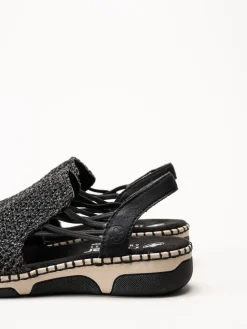 Rieker - Svarta sandaler