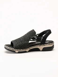 Rieker - Svarta sandaler