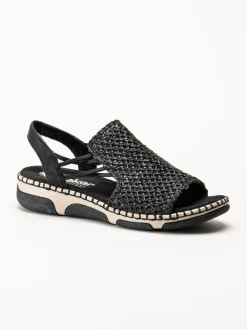 Rieker - Svarta sandaler