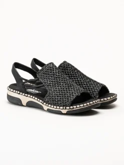 Rieker - Svarta sandaler