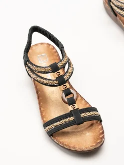 Rieker - Svarta sandaler