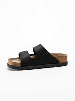 Rieker - Svarta sandaler i nubuck