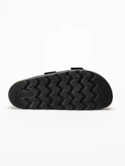 Rieker - Svarta sandaler i nubuck