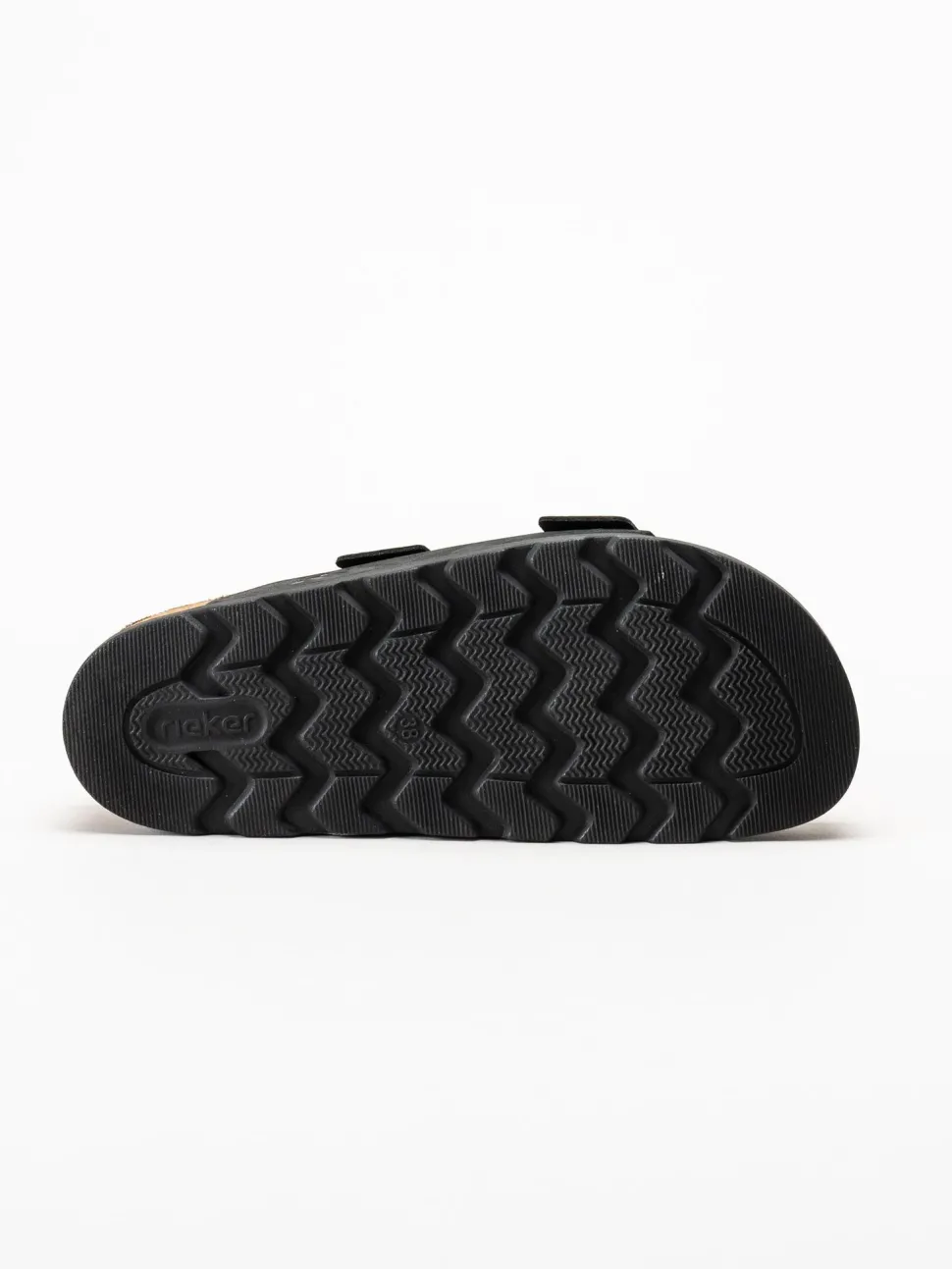 Rieker - Svarta sandaler i nubuck
