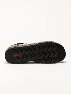 Rieker - Svarta sandaler i skinn