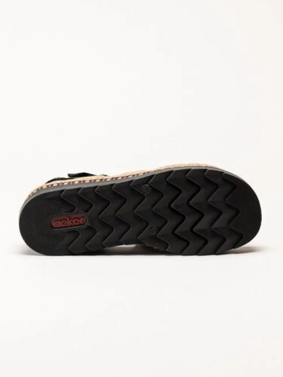 Rieker - Svarta sandaler i skinn