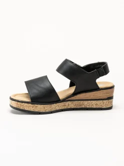 Rieker - Svarta sandaletter