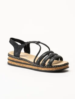 Rieker - Svarta sandaletter
