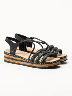 Rieker - Svarta sandaletter