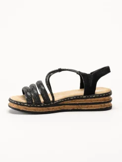 Rieker - Svarta sandaletter
