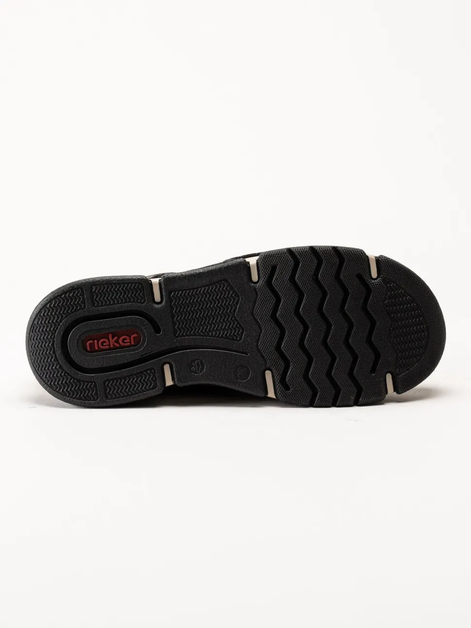 Rieker - Svarta slip on promenadskor