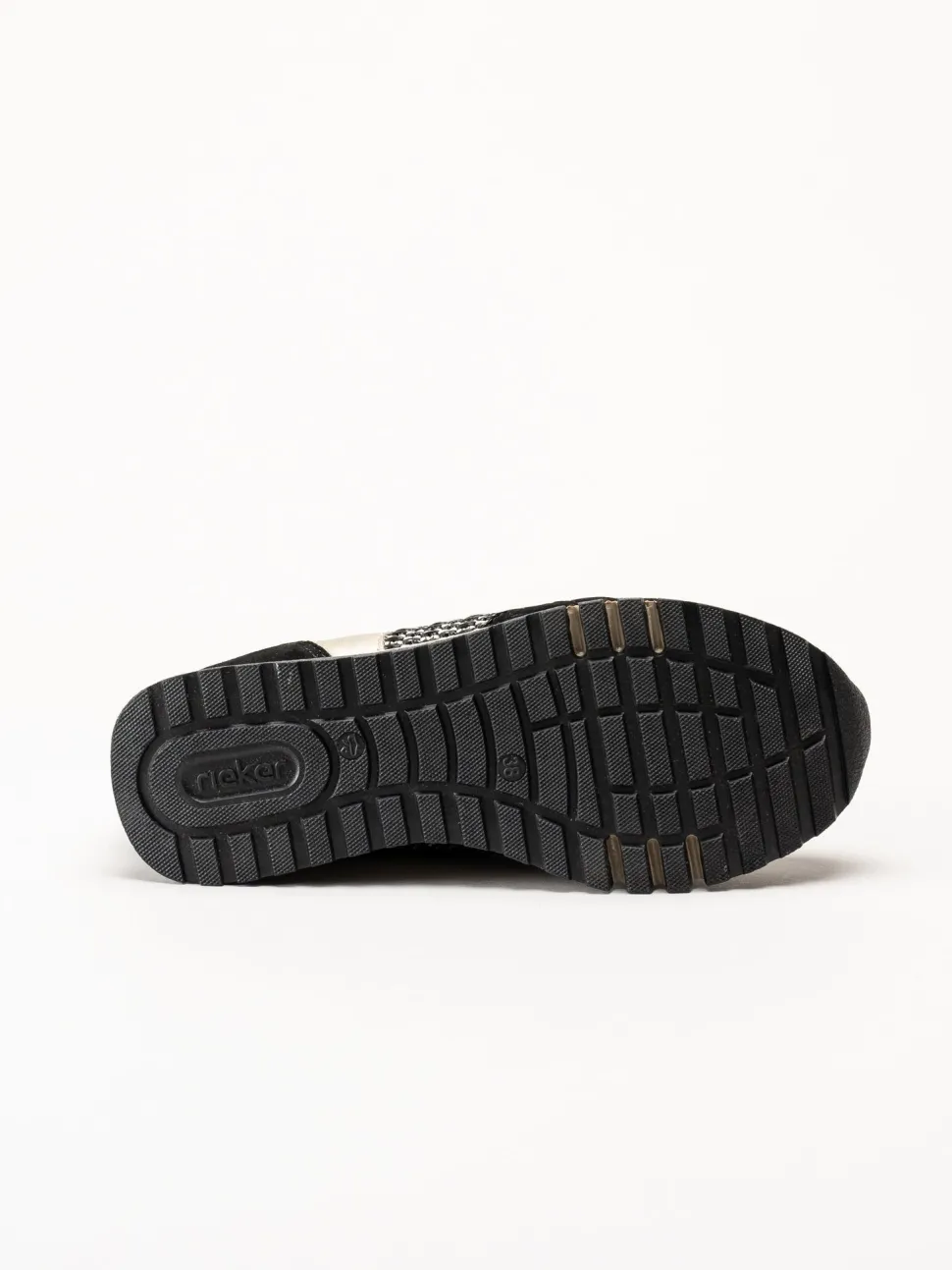 Rieker - Svarta sneakers i mocka och textil