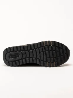 Rieker - Svarta sneakers i nubuck och skinn
