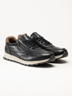 Rieker - Svarta sneakers i skinn