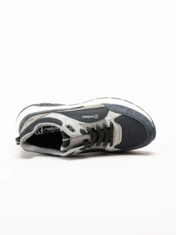 Rieker - Svarta sneakers i textil