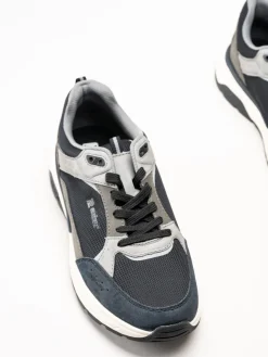 Rieker - Svarta sneakers i textil