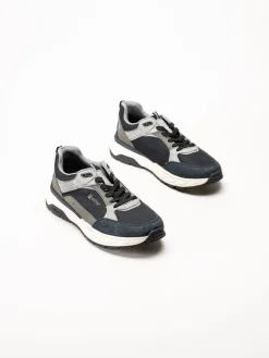 Rieker - Svarta sneakers i textil